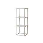 Modern Cube Open Metal Frame Black Bookcase