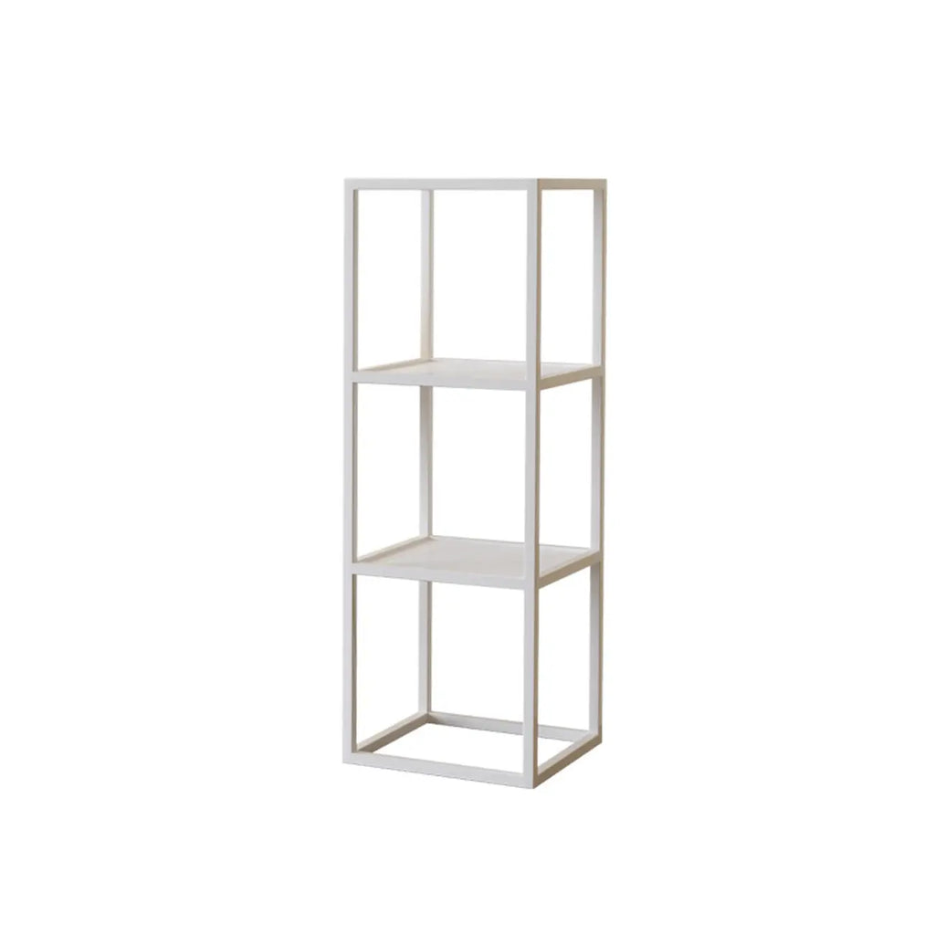 Modern Cube Open Metal Frame Black Bookcase