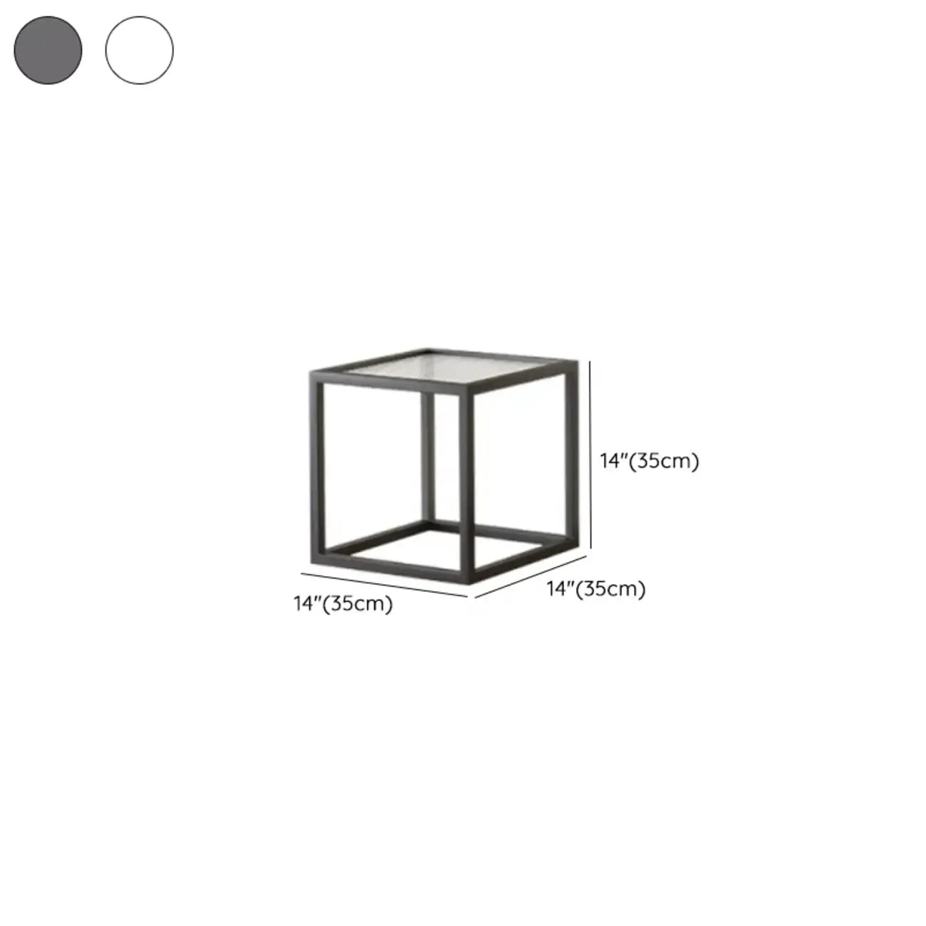 Modern Cube Open Metal Frame Black Bookcase