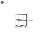 Modern Cube Open Metal Frame Black Bookcase