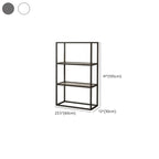 Modern Cube Open Metal Frame Black Bookcase