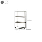 Modern Cube Open Metal Frame Black Bookcase