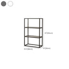 Modern Cube Open Metal Frame Black Bookcase