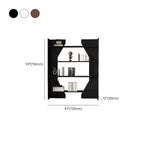 Simple Black Wood 5-Shelf Open Rectangle Bookcase