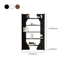 Simple Black Wood 5-Shelf Open Rectangle Bookcase