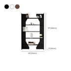 Simple Black Wood 5-Shelf Open Rectangle Bookcase