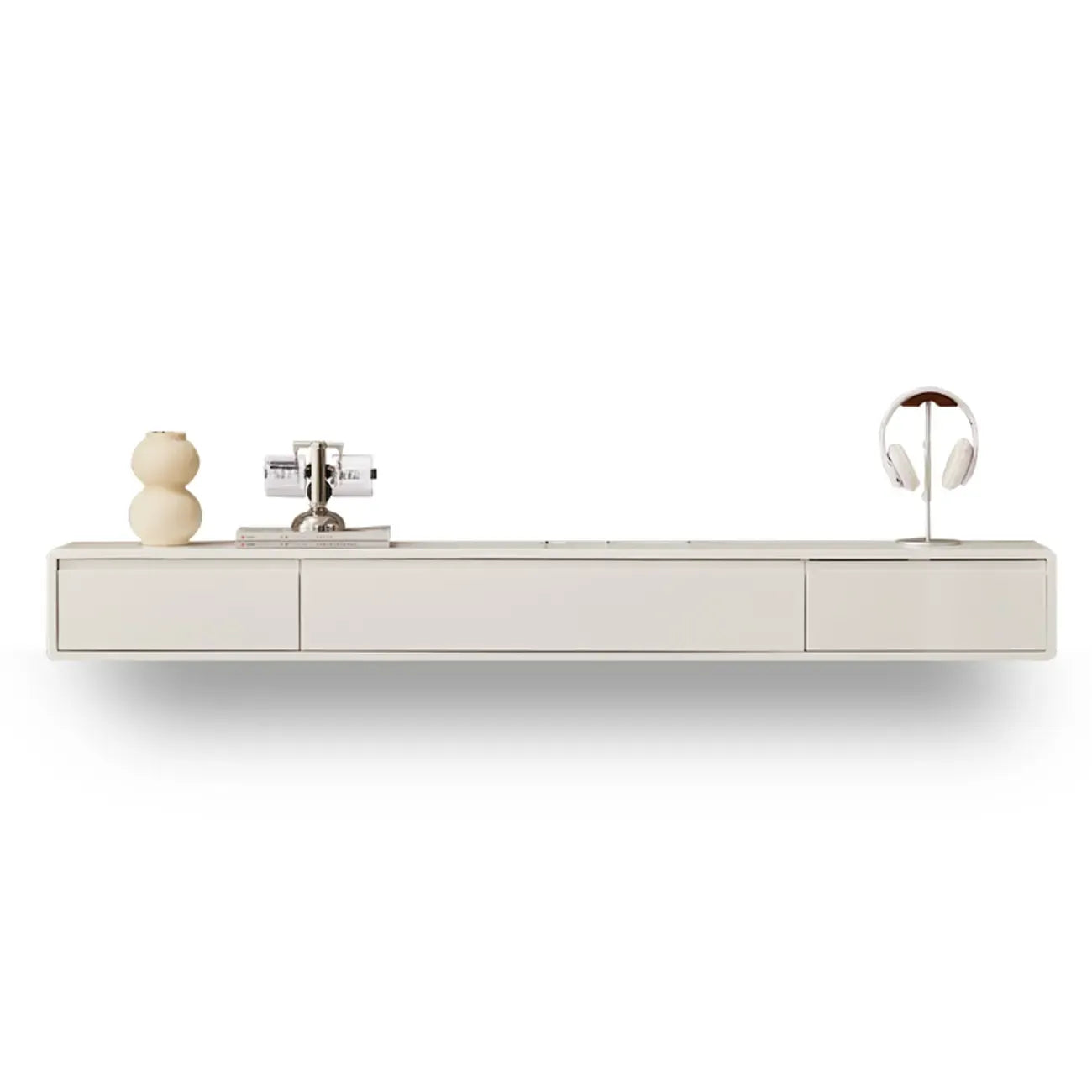 Modern Wooden Wall-mounted TV Stand for Living Room