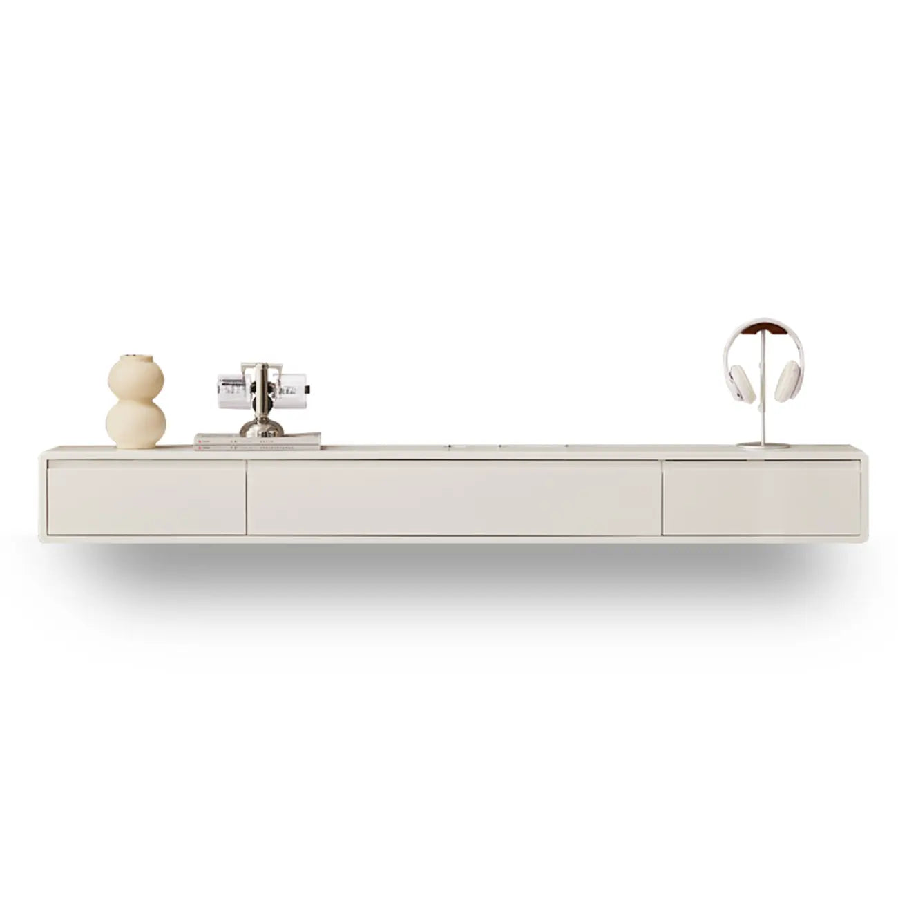 Modern Wooden Wall-mounted TV Stand for Living Room