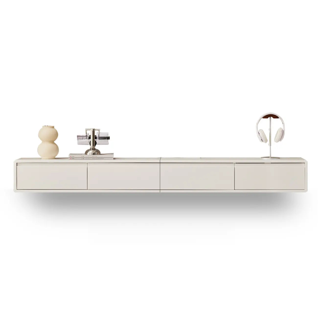 Modern Wooden Wall-mounted TV Stand for Living Room