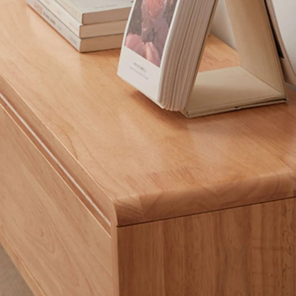 Modern Wooden Wall-mounted TV Stand for Living Room