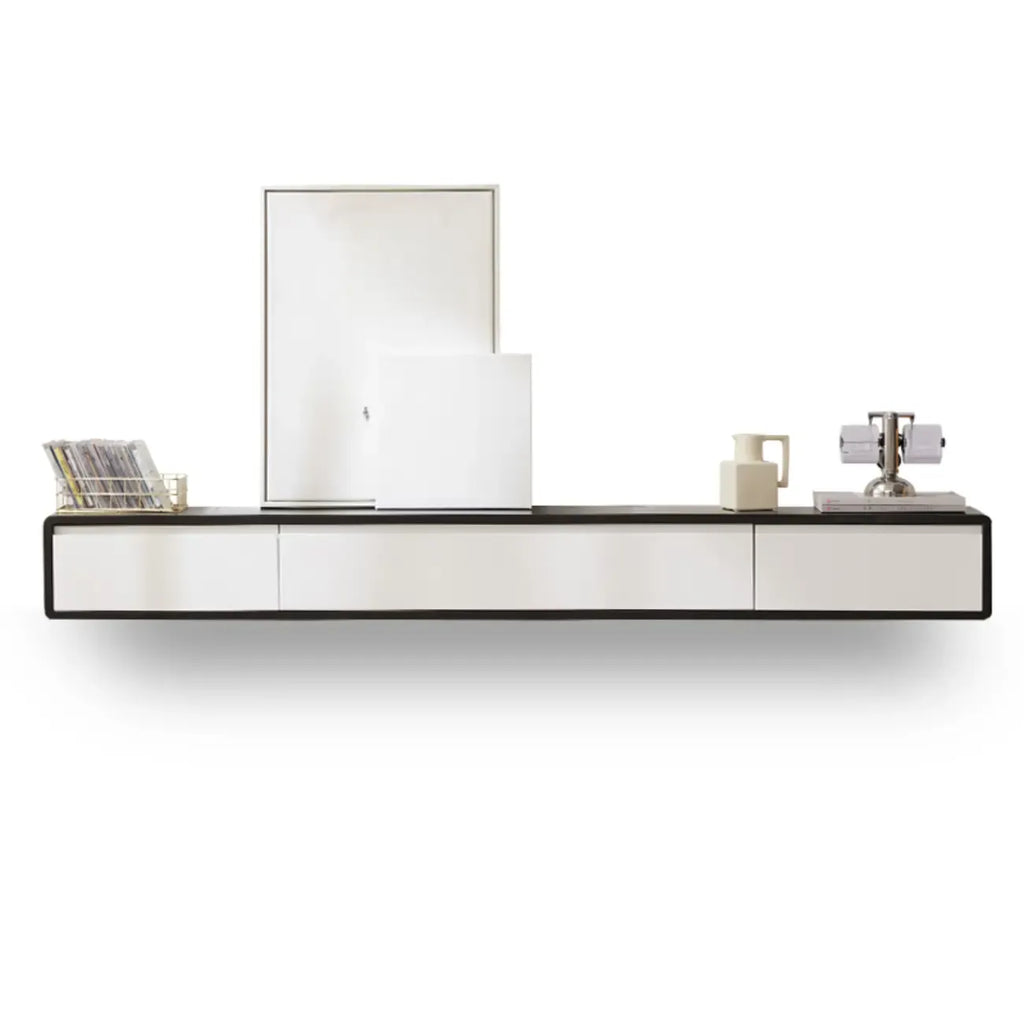 Modern Wooden Wall-mounted TV Stand for Living Room