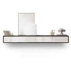 Modern Wooden Wall-mounted TV Stand for Living Room