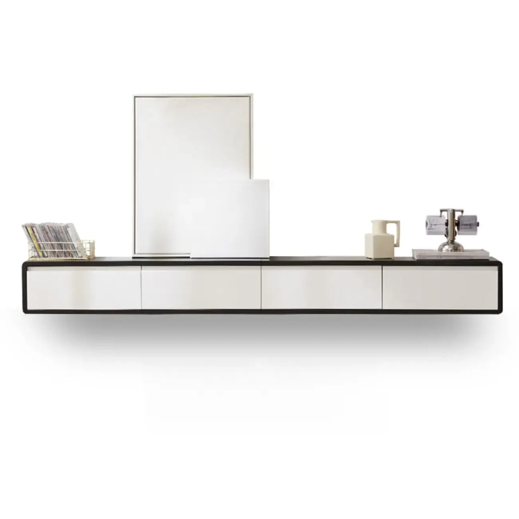 Modern Wooden Wall-mounted TV Stand for Living Room