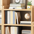 Nut-Brown Rectangle Wood 5-Shelf Storage Bookcase
