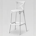 Modern Acrylic Square Counter Height Stools with Back