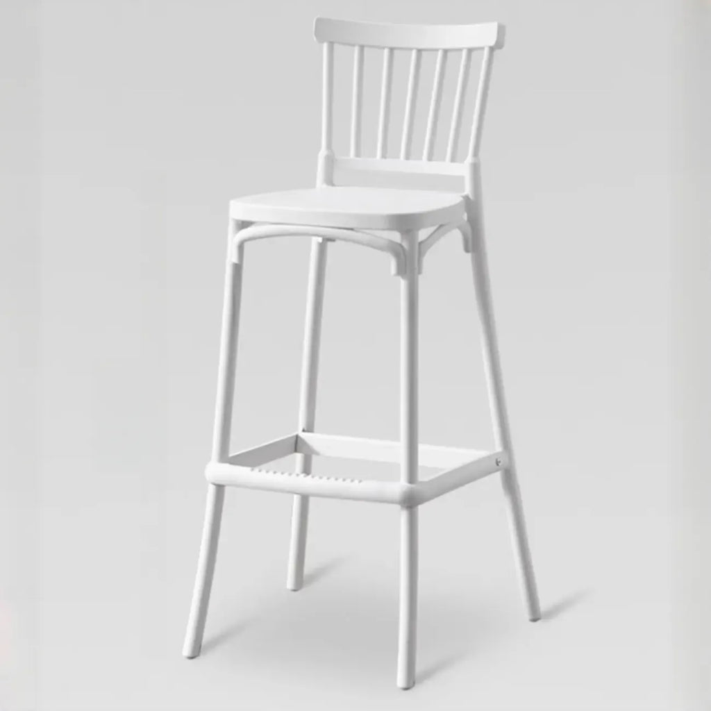 Modern Acrylic Square Counter Height Stools with Back