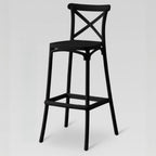 Modern Acrylic Square Counter Height Stools with Back