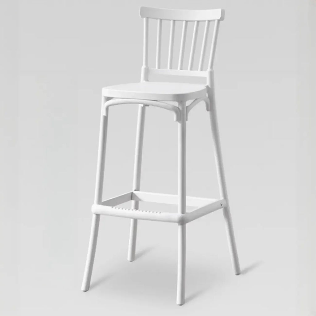 Modern Acrylic Square Counter Height Stools with Back