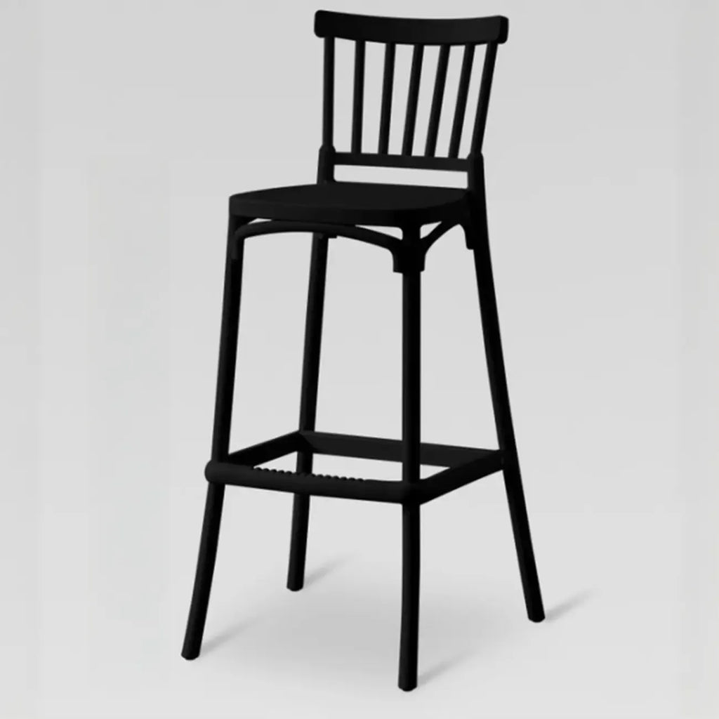 Modern Acrylic Square Counter Height Stools with Back