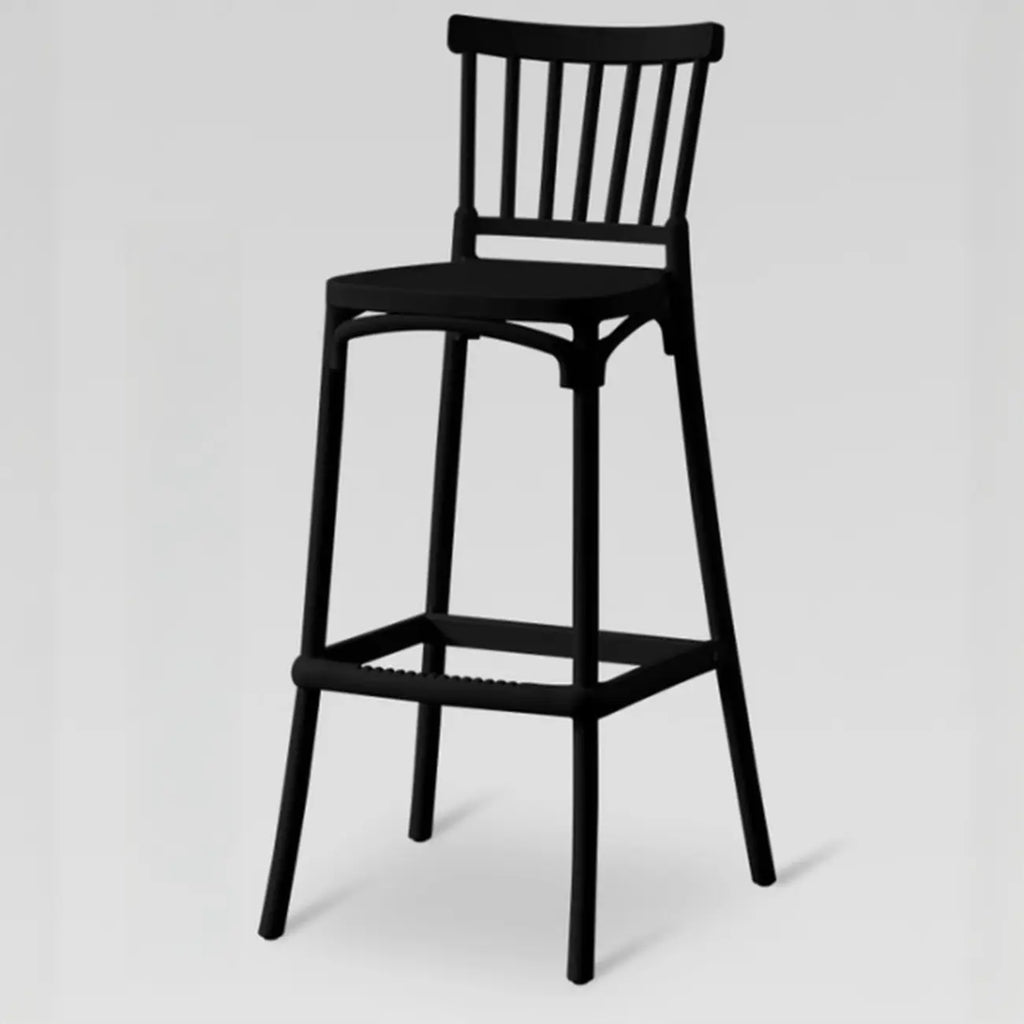Modern Acrylic Square Counter Height Stools with Back