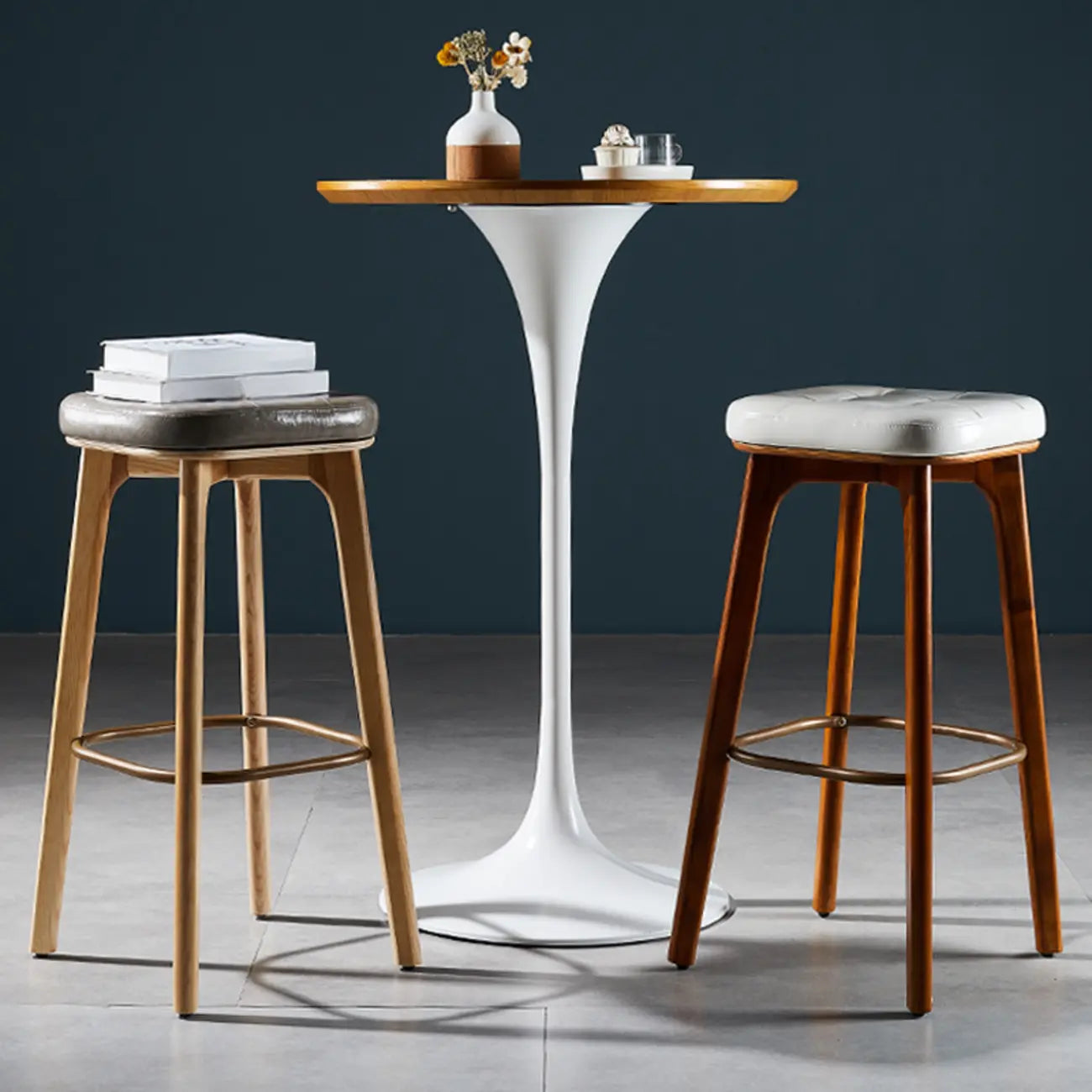 30 Inch Modern Leather Backless Bar Stools