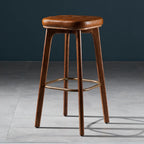 30 Inch Modern Leather Backless Bar Stools