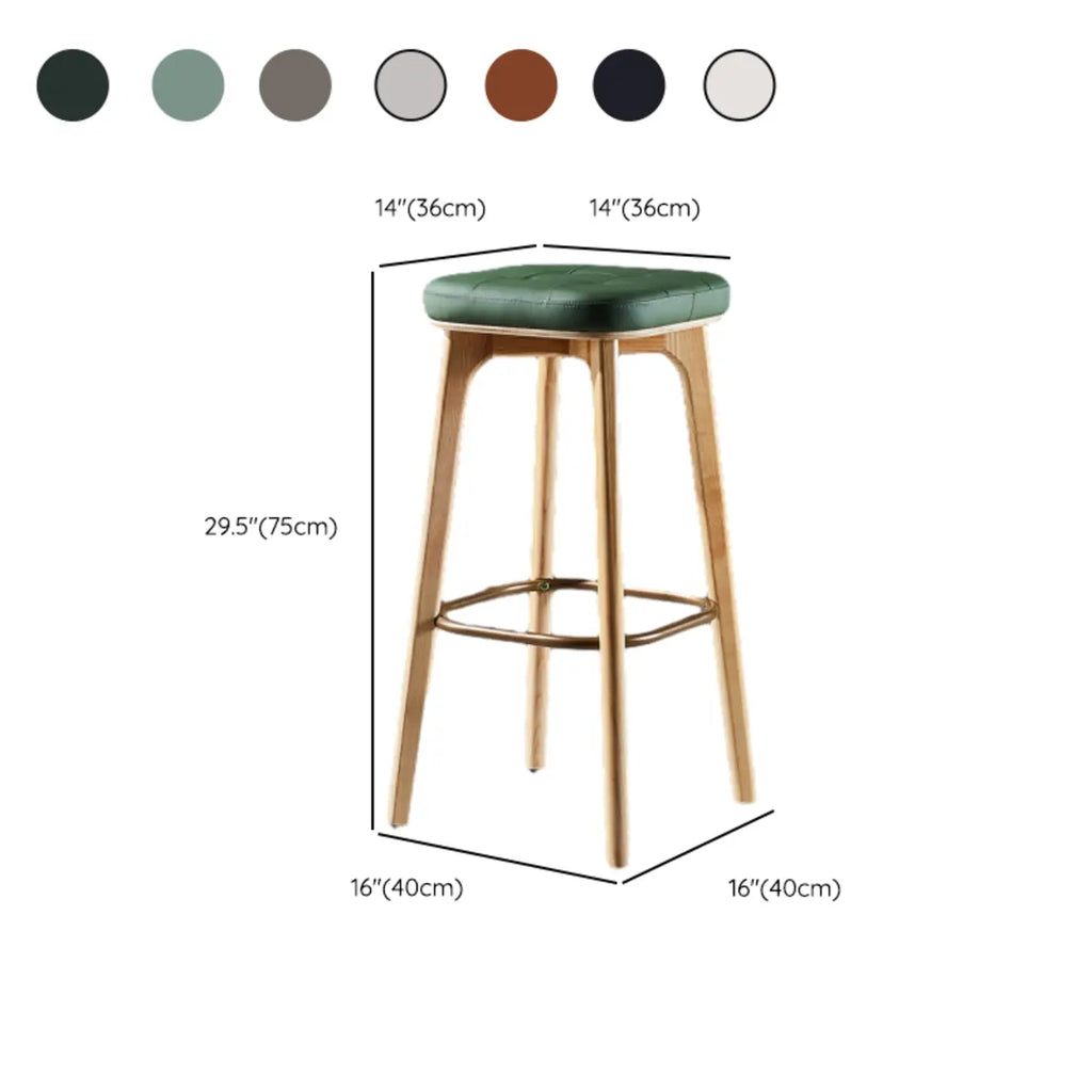 30 Inch Modern Leather Backless Bar Stools