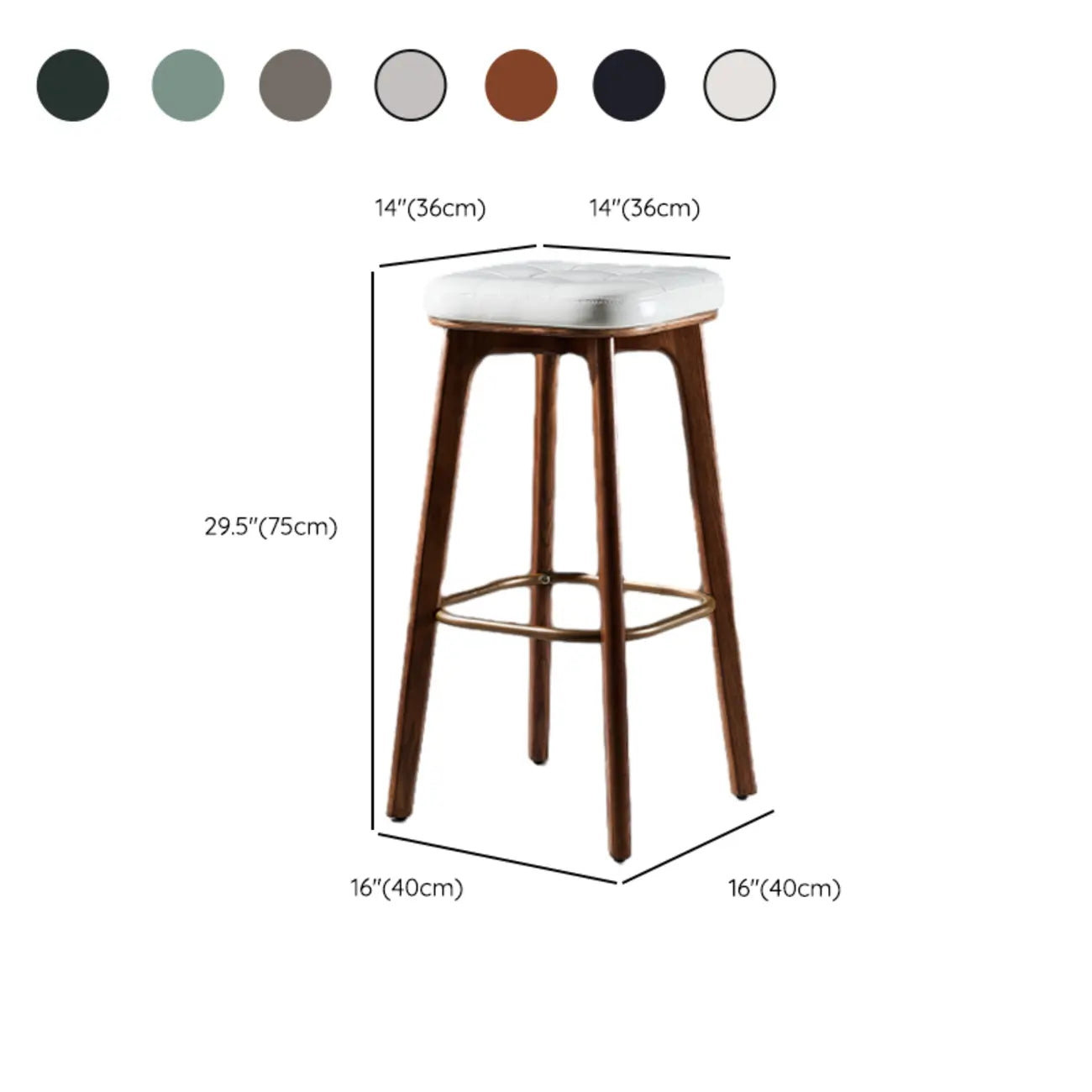 30 Inch Modern Leather Backless Bar Stools
