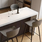 Rectangle White Marble Counter Height Bar Tables