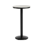 Industrial Grey Circular Stone Bar Height Table for 2 Seats