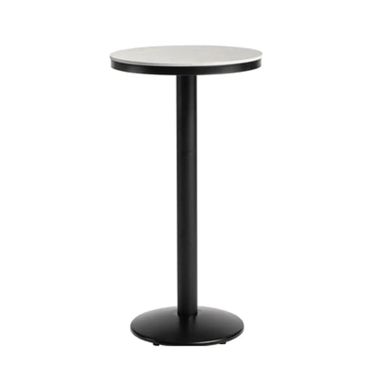 Industrial Grey Circular Stone Bar Height Table for 2 Seats
