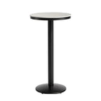 Industrial Grey Circular Stone Bar Height Table for 2 Seats