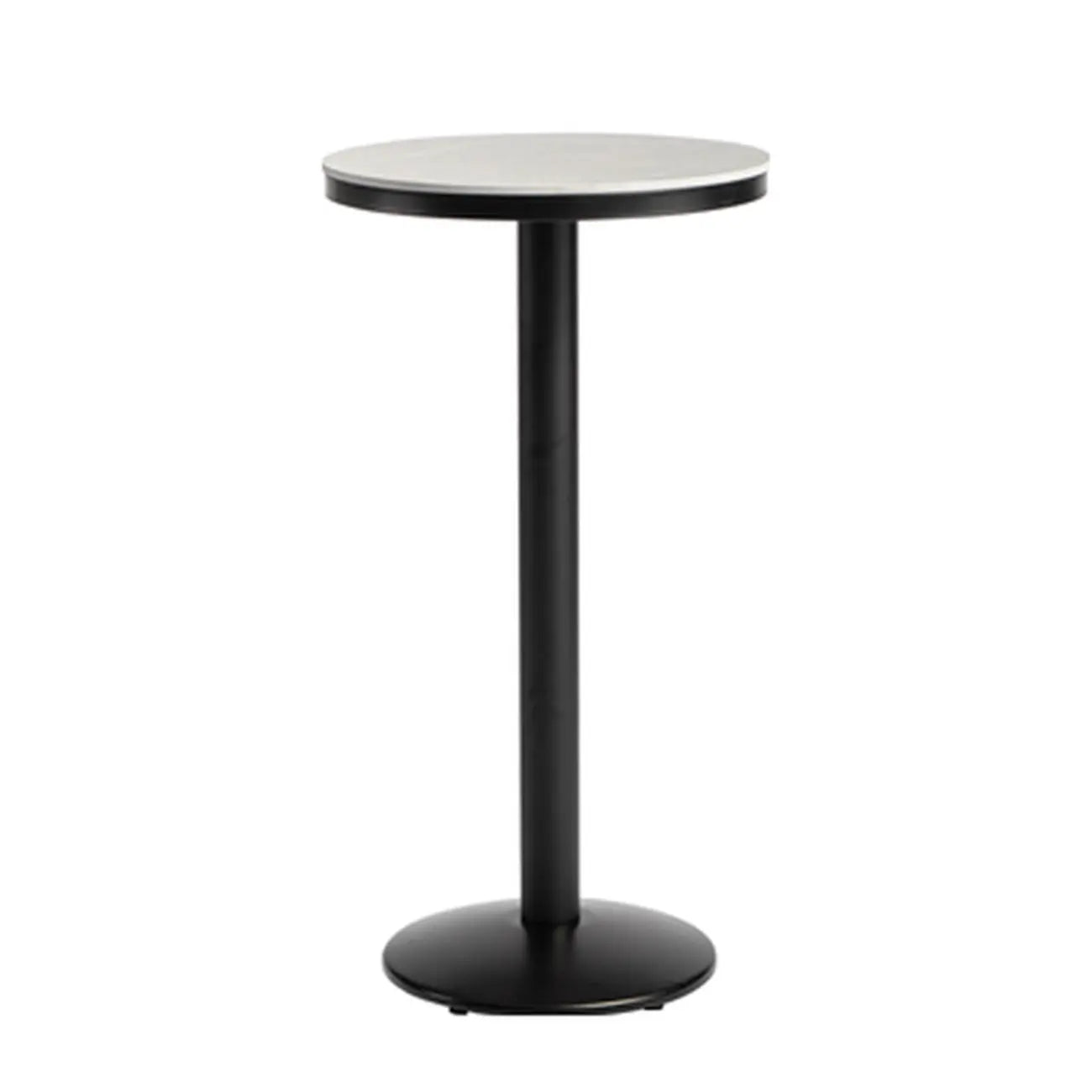 Industrial Grey Circular Stone Bar Height Table for 2 Seats