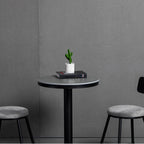 Industrial Grey Circular Stone Bar Height Table for 2 Seats