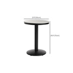 Industrial Grey Circular Stone Bar Height Table for 2 Seats