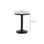 Industrial Grey Circular Stone Bar Height Table for 2 Seats