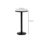 Industrial Grey Circular Stone Bar Height Table for 2 Seats