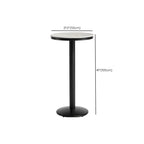 Industrial Grey Circular Stone Bar Height Table for 2 Seats