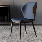 Scandinavian Faux Leather Wingback Dining Chairs