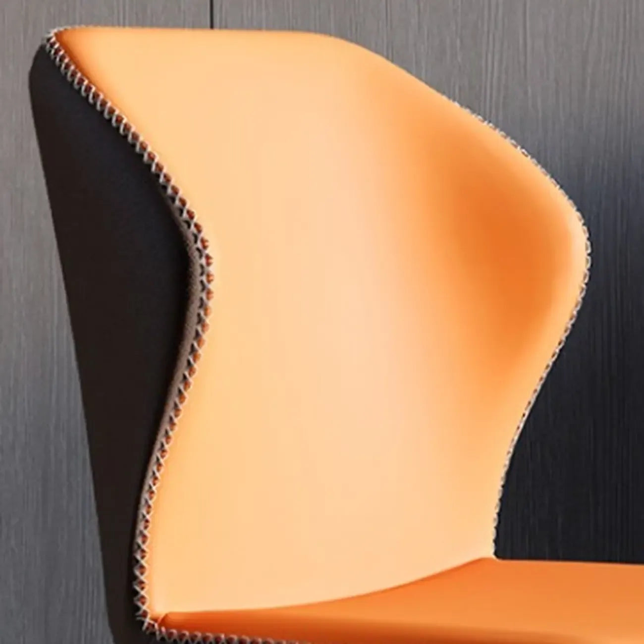 Scandinavian Faux Leather Wingback Dining Chairs