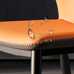 Scandinavian Faux Leather Wingback Dining Chairs