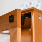 Nordic Tall Wooden 4-Shelf Curio Cabinet with Light