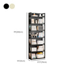 Premium Bamboo Modern Black 5-Shelf Open Bookshelf