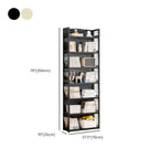 Premium Bamboo Modern Black 5-Shelf Open Bookshelf