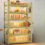 Multi-functional Vertical Green Steel 5-Shelf Bookshelf