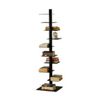 Modern Black Metal Narrow Open Bookcase