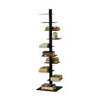 Modern Black Metal Narrow Open Bookcase