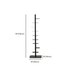 Modern Black Metal Narrow Open Bookcase