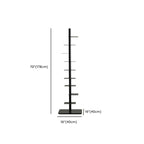 Modern Black Metal Narrow Open Bookcase