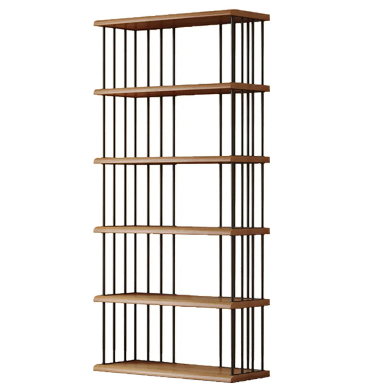 Scandinavian Wood 5-Shelf Etagere Bookshelf Organizer